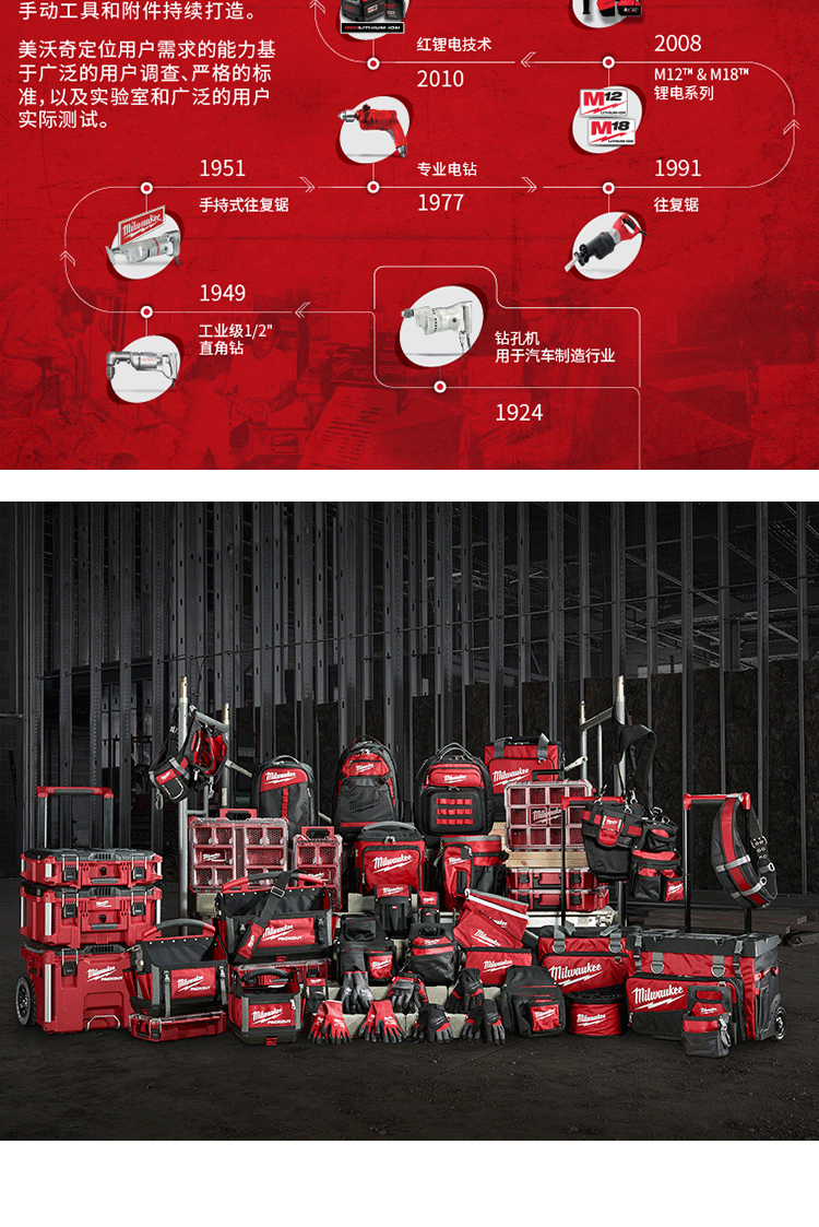 milwaukee美沃奇48228424packout64堆叠式工具箱米沃奇