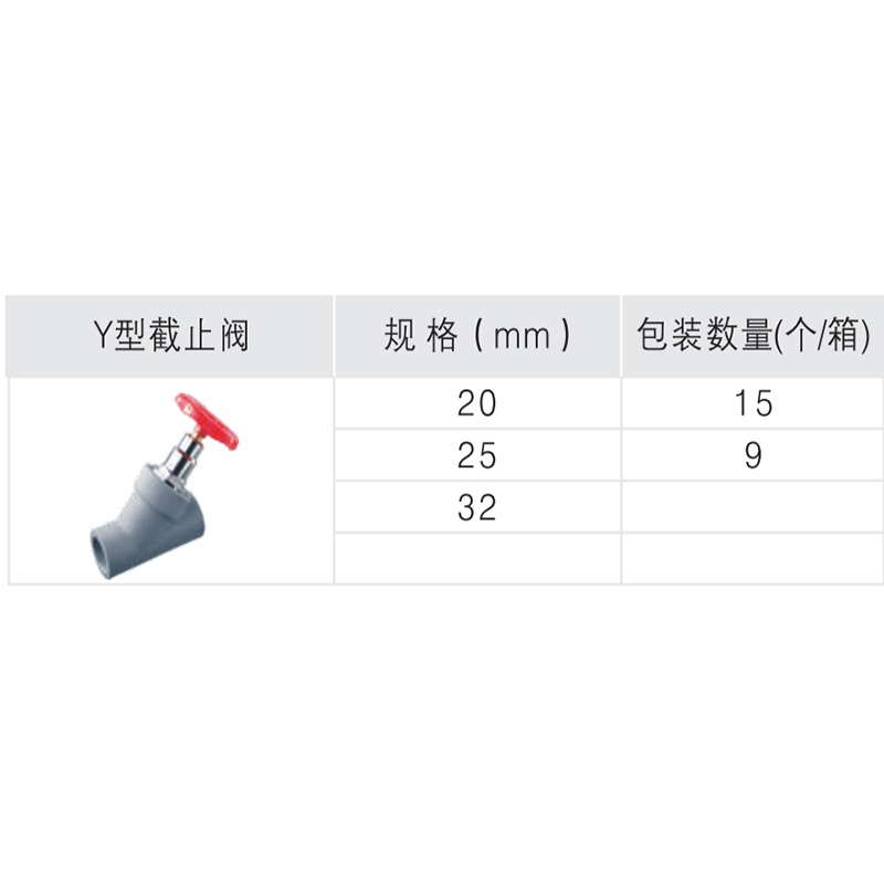 金牛 Y型截止阀20mm