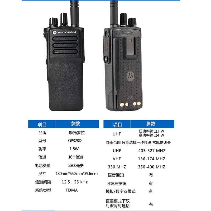 摩托罗拉（Motorola）手持对讲机GP328D