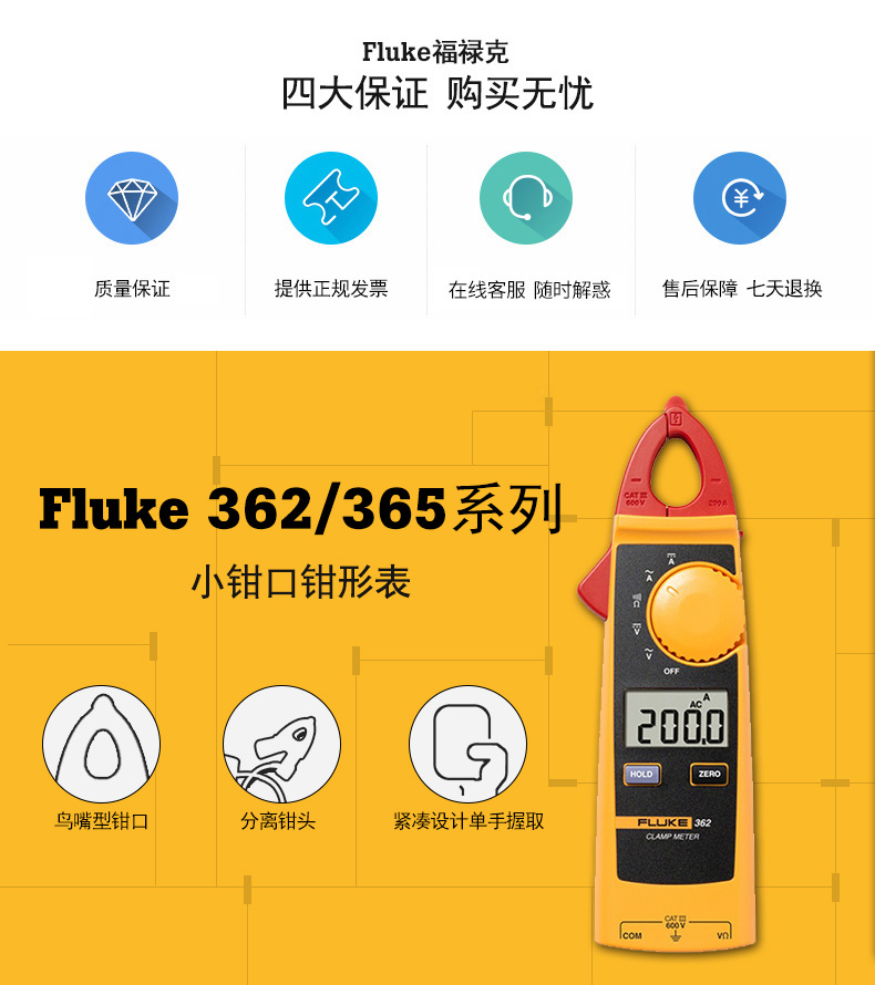 FLUKE F365 钳形表