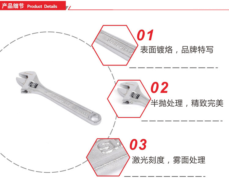 钢盾 S016606 活络扳手6