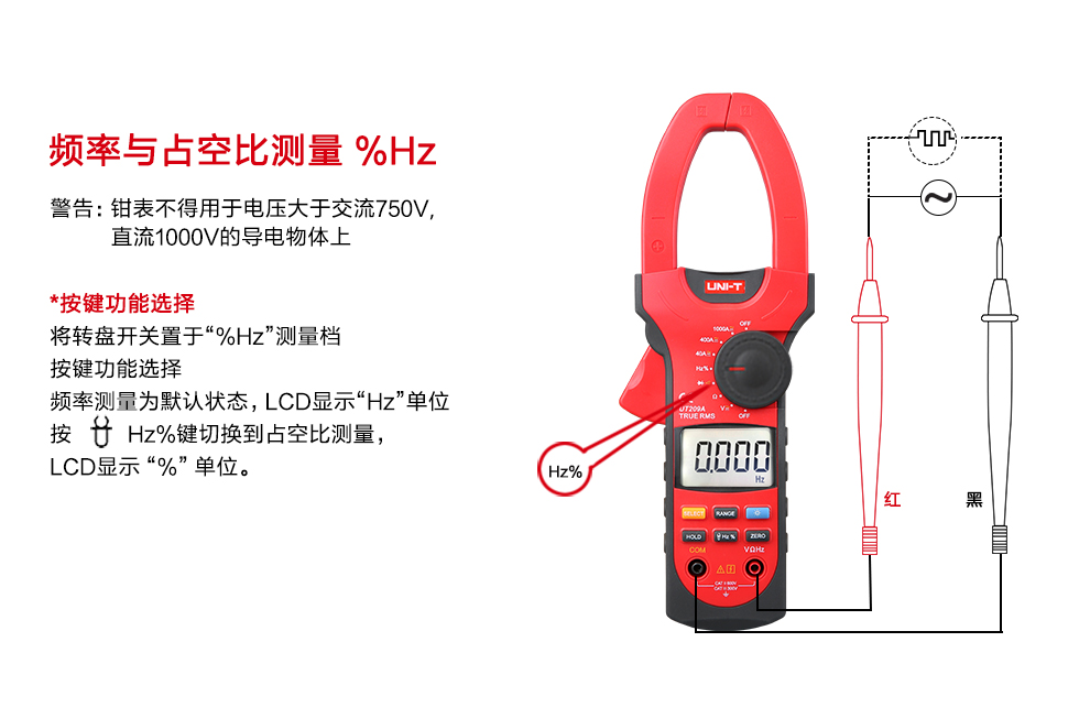 优利德 UT207A 钳形电流表