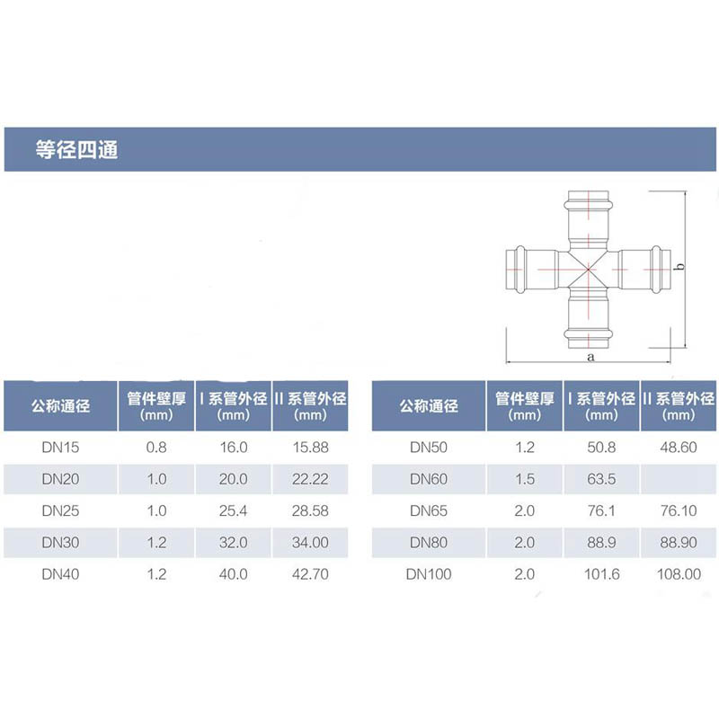 管件四通规格齐全可定制