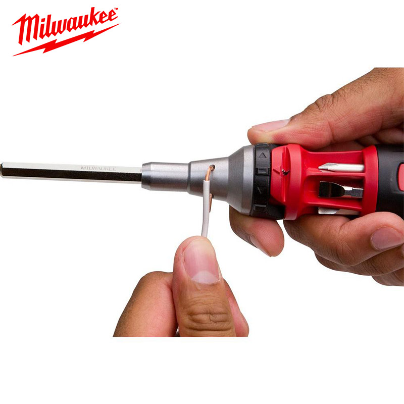 Milwaukee米沃奇工具多功效10合1多批头棘轮汽修螺丝刀48-22-2301