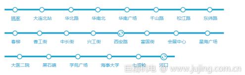 大连地铁1号线途径站点 全天运营时间表
